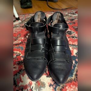 Free People Black Ankle Boots